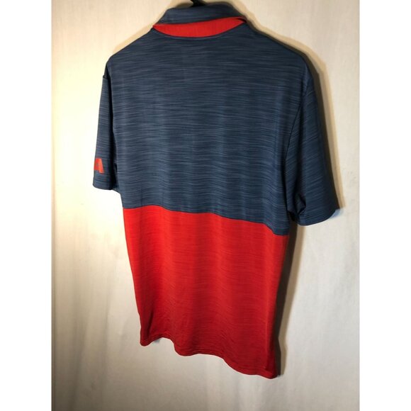 Adidas Mens Golf Polo Shirt USA Themed Size Small Colorblock Design Red/Navy Pol - Picture 6 of 11
